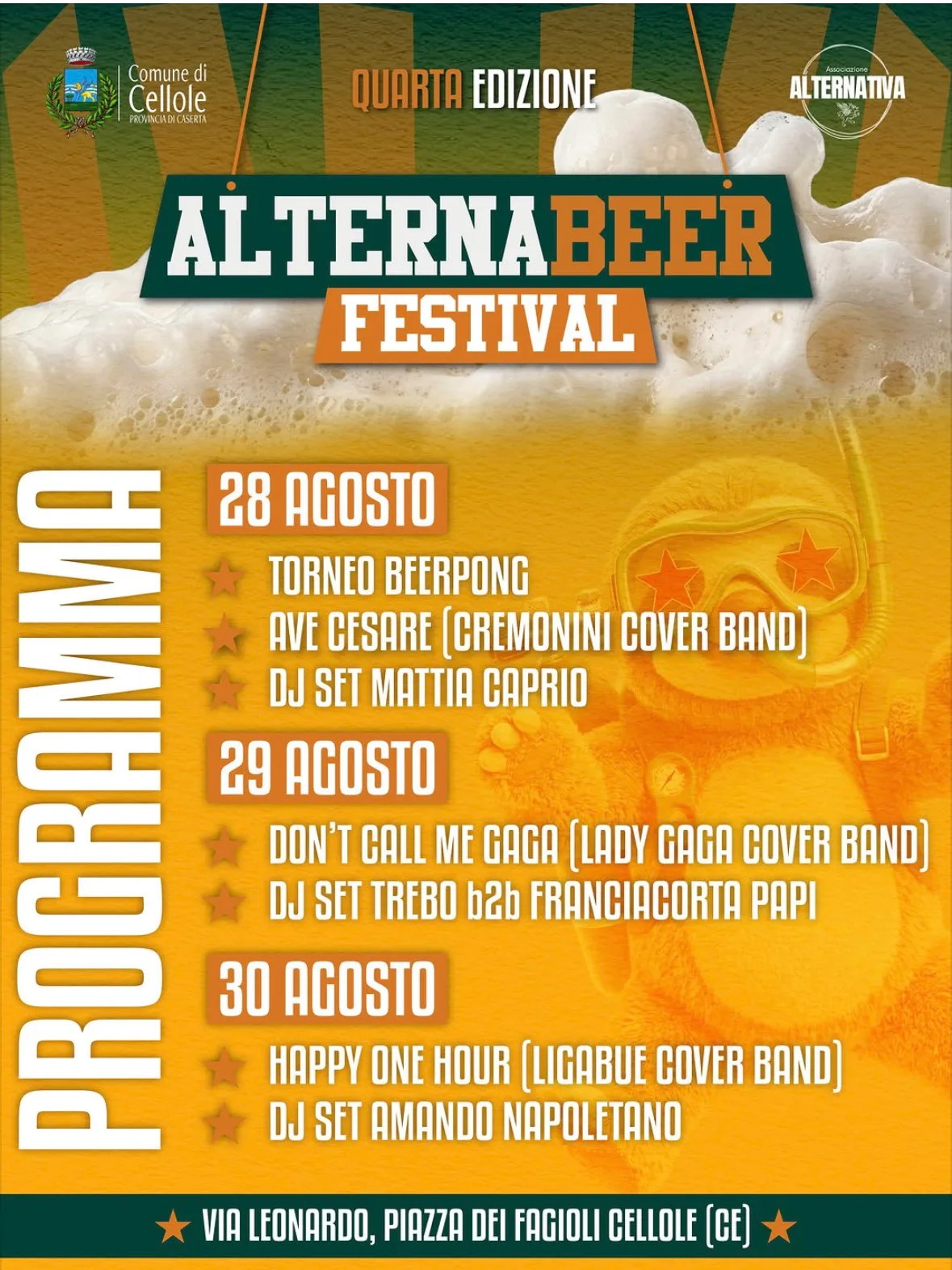 Locandina 4ª Alternabeer Festival 2026 a Cellole (Caserta)