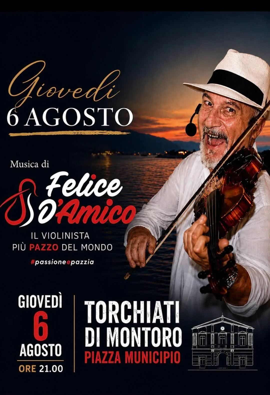Locandina Felice D'Amico in concerto 2026 a Montoro (Avellino)