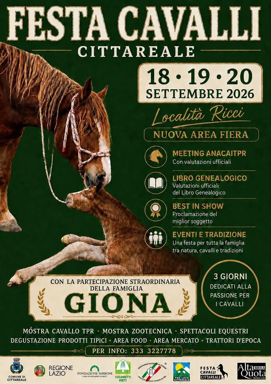 Locandina Festa Cavalli Cittareale 2026 a Cittareale (Rieti)