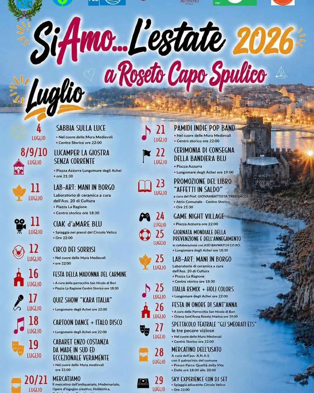Locandina Sky Experience con DJ Set 2026 a Roseto Capo Spulico (Cosenza)