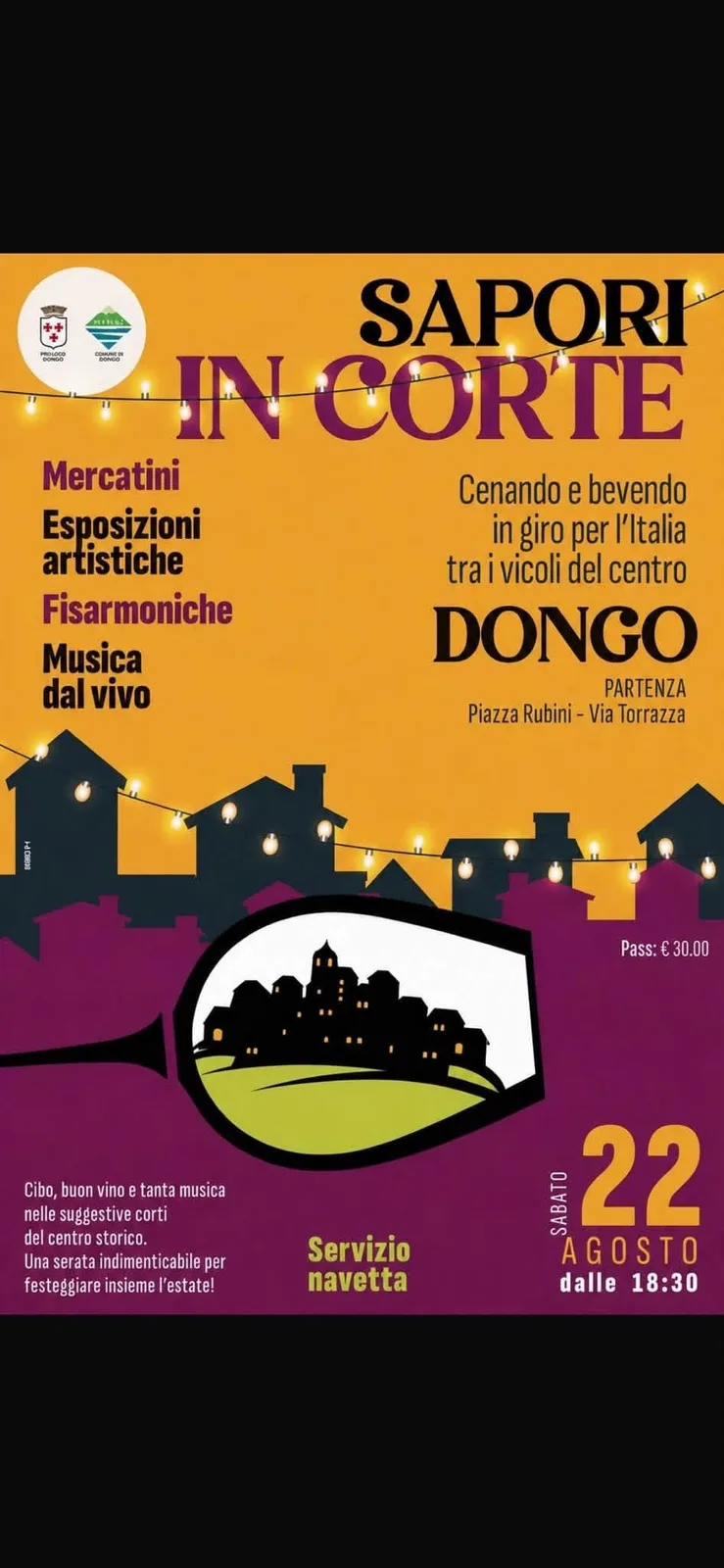 Locandina Sapori in Corte 2026 a Dongo (Como)
