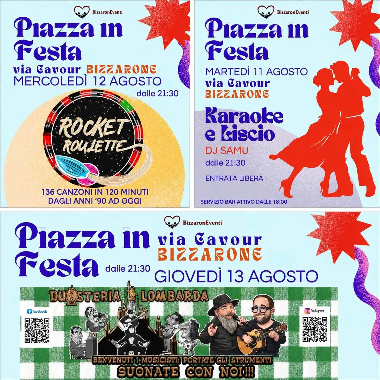 Locandina Karaoke e Liscio — DJ Samu 2026 a Bizzarone (Como)