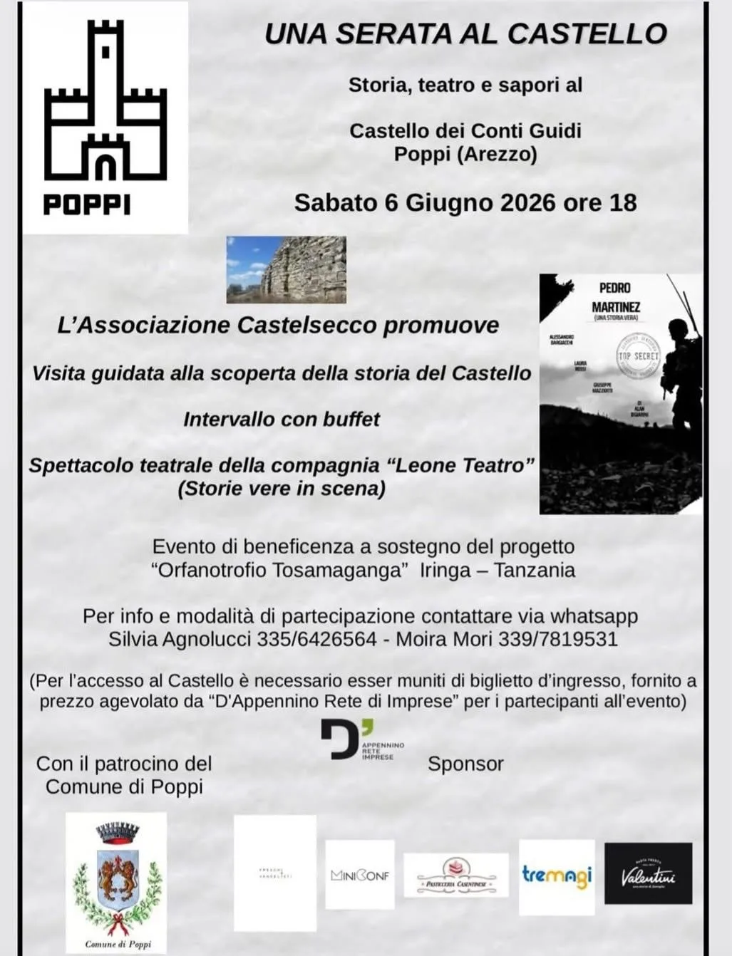 Locandina Una Serata al Castello 2026 a Poppi (Arezzo)
