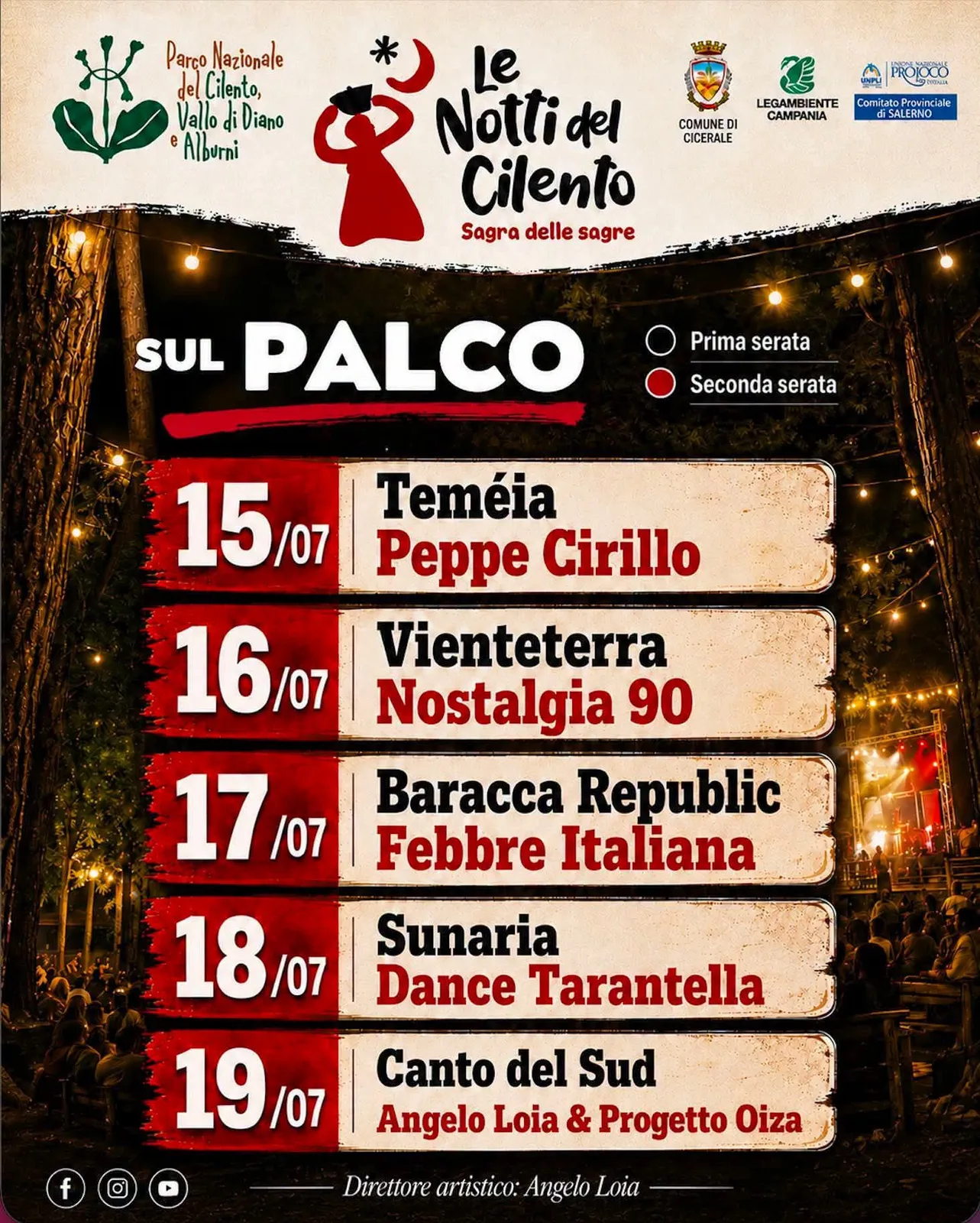 Locandina Le Notti del Cilento 2026 a Cicerale (Salerno)