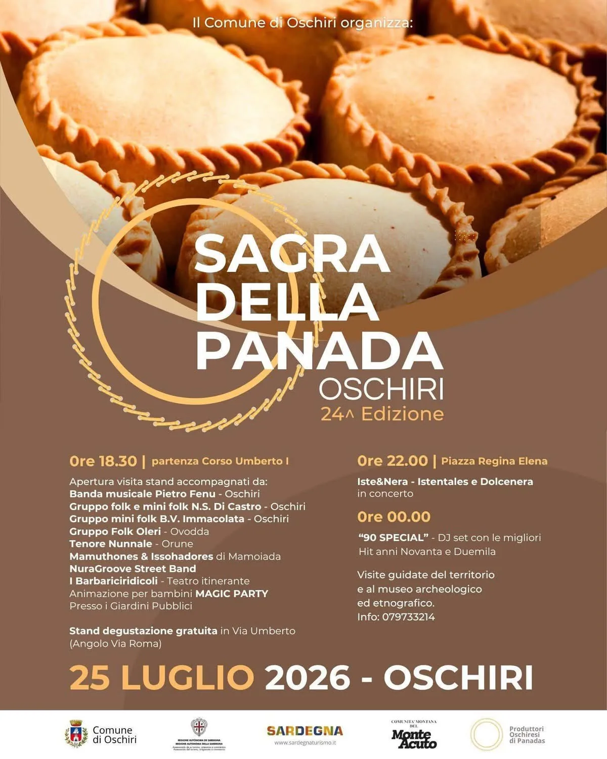 Locandina 24ª Sagra della Panada Oschiri 2026 a Oschiri (Sassari)
