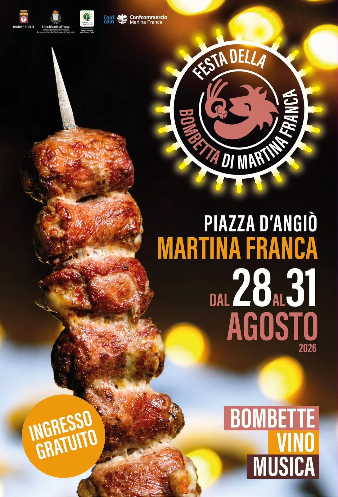 Locandina Festa della Bombetta di Martina Franca 2026 a Martina Franca (Taranto)