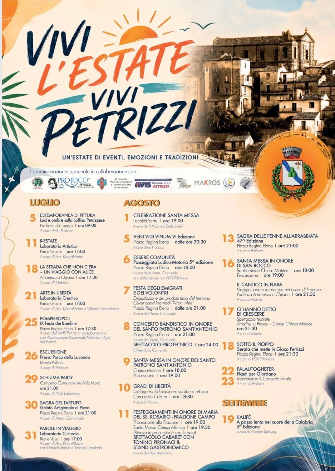 Locandina Festeggiamenti in onore di Maria del SS. Rosario 2026 a Petrizzi (Catanzaro)