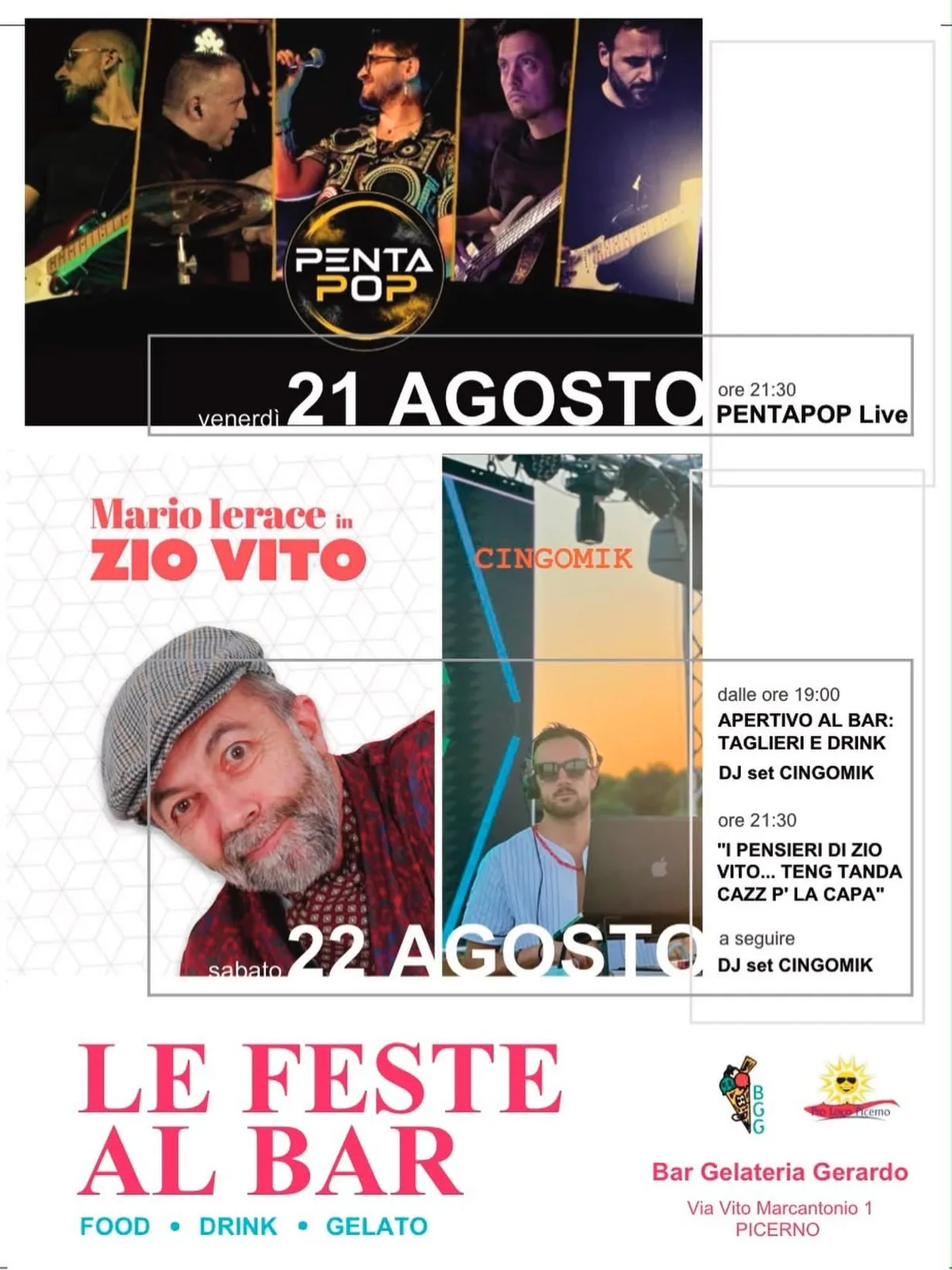 Locandina calendario eventi agosto 2026 a Picerno (Potenza)