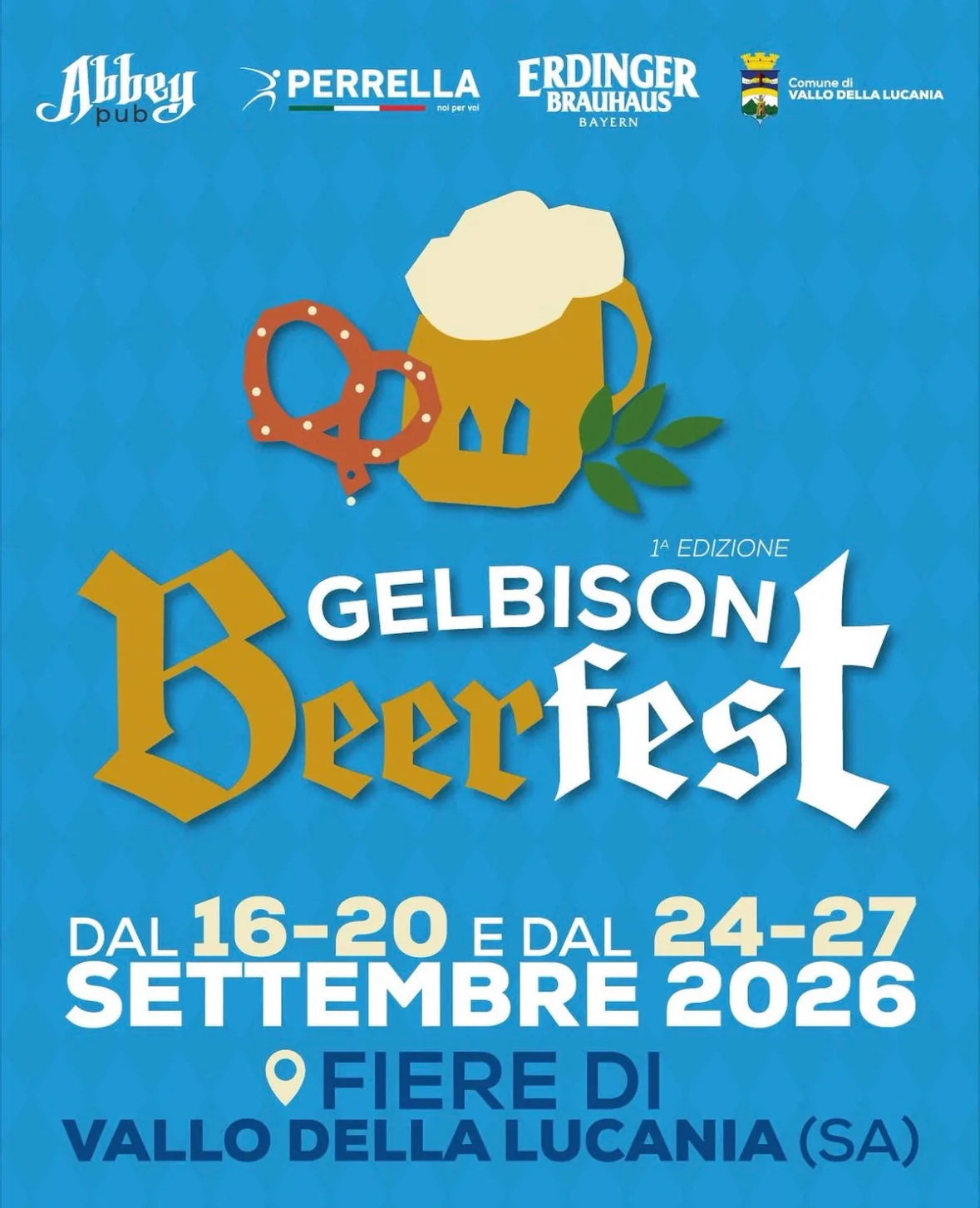 Locandina 1ª Edizione Gelbison Beerfest 2026 a Vallo della Lucania (Salerno)