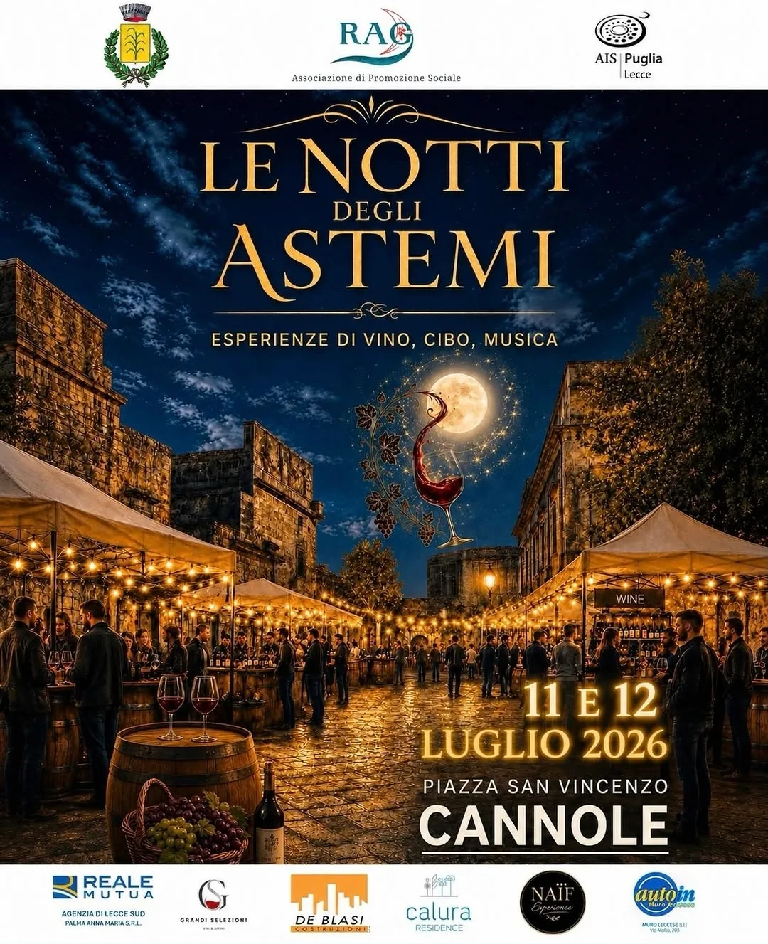 Locandina Le Notti degli Astemi 2026 a Cannole (Lecce)