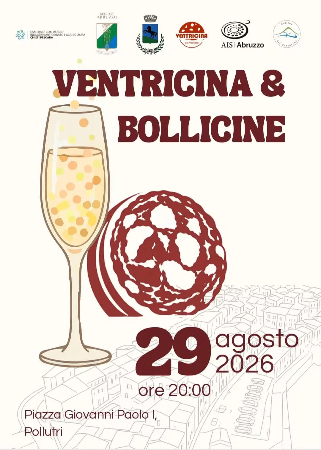 Locandina Ventricina & Bollicine 2026 a Pollutri (Chieti)