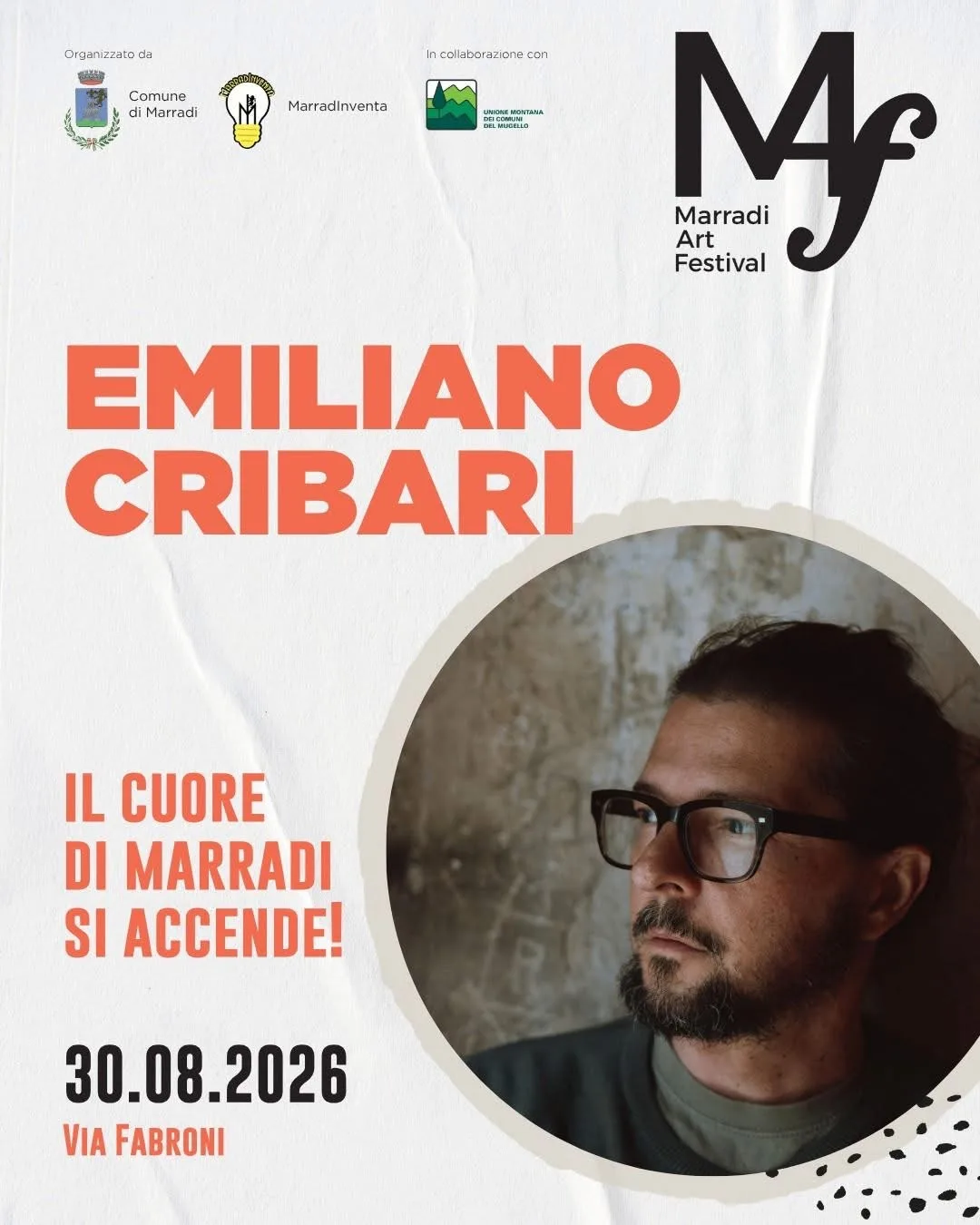 Locandina Emiliano Cribari 2026 - Marradi Art Festival a Marradi (Firenze)