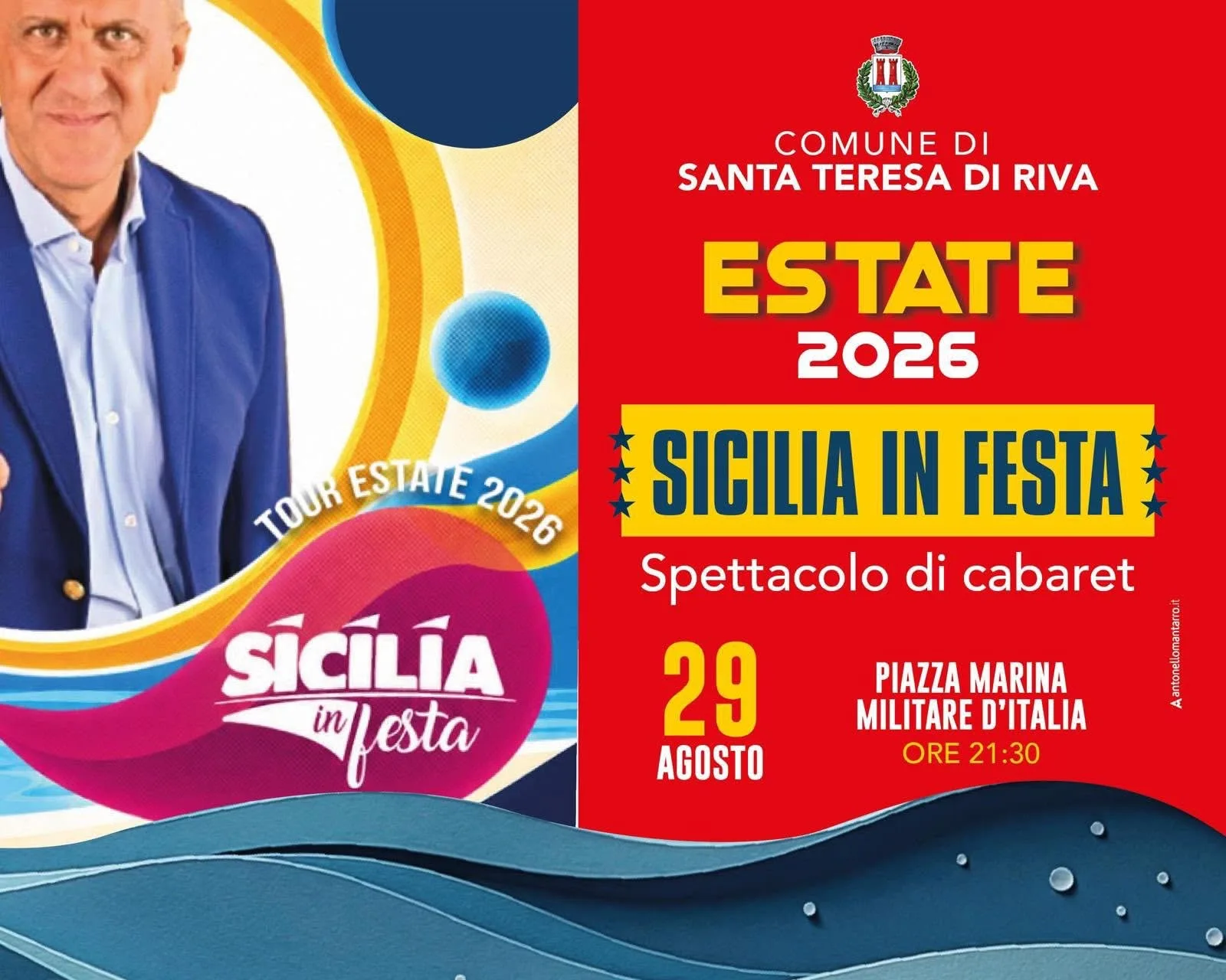 Locandina Sicilia in Festa Estate 2026 a Santa Teresa di Riva (Messina)