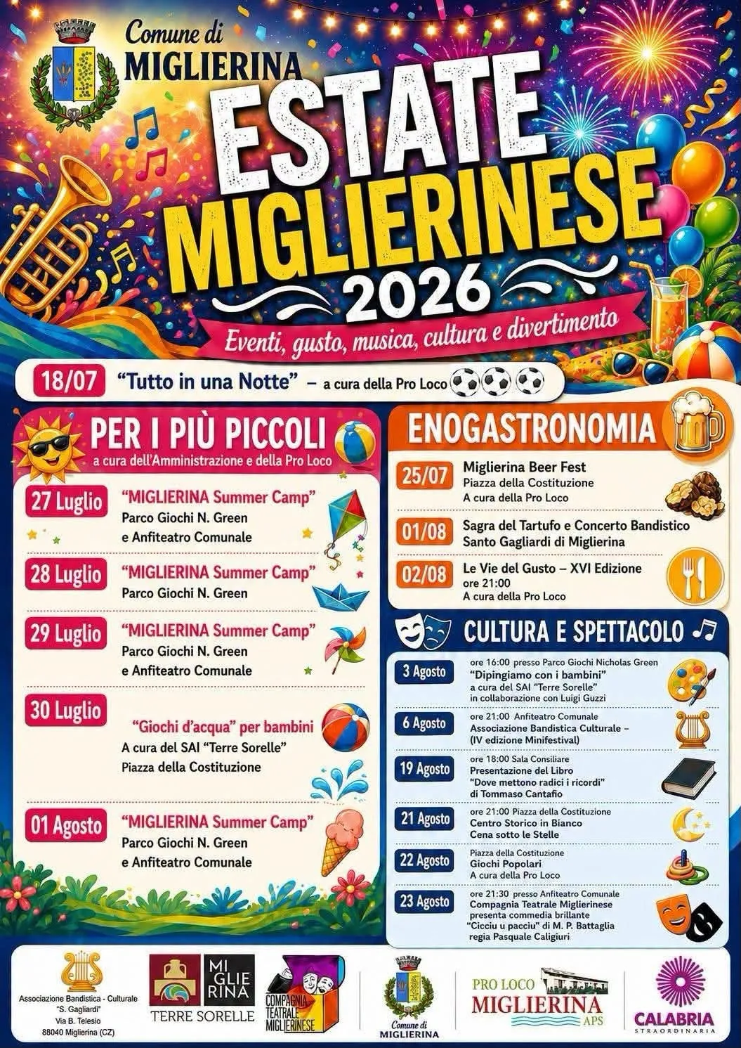 Locandina Dipingiamo con i bambini 2026 a Miglierina (Catanzaro)