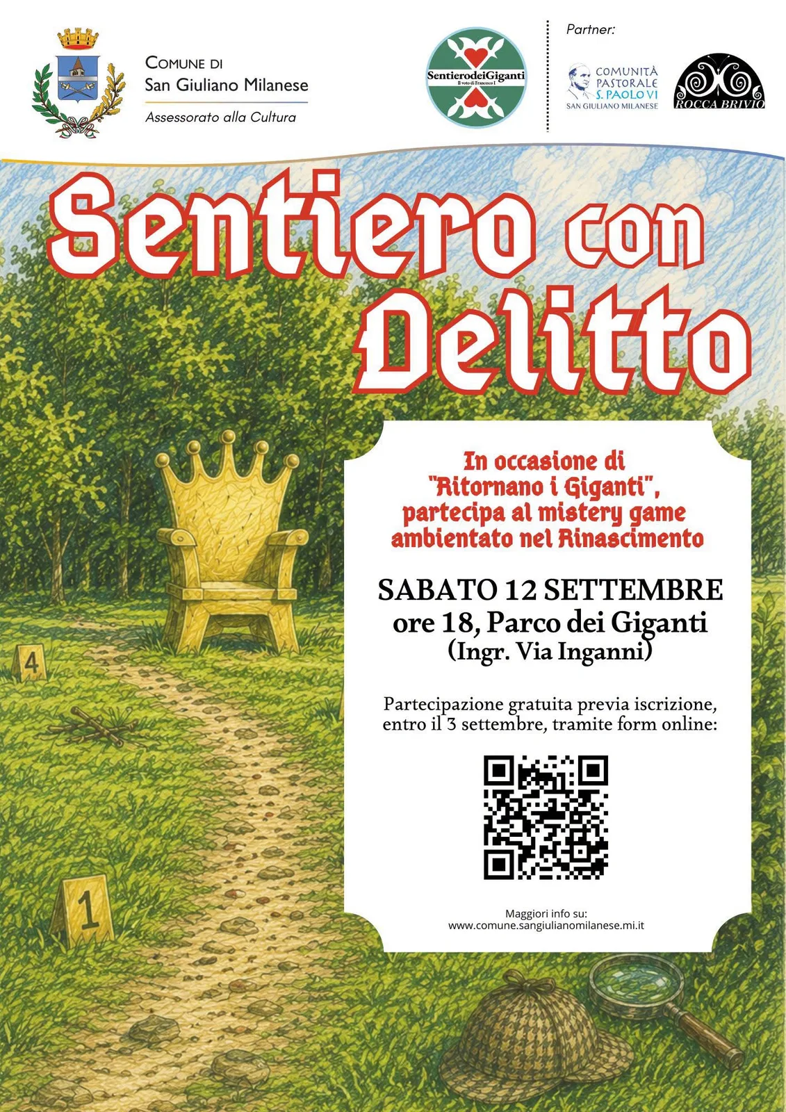 Locandina Sentiero con Delitto 2026 a San Giuliano Milanese (Milano)