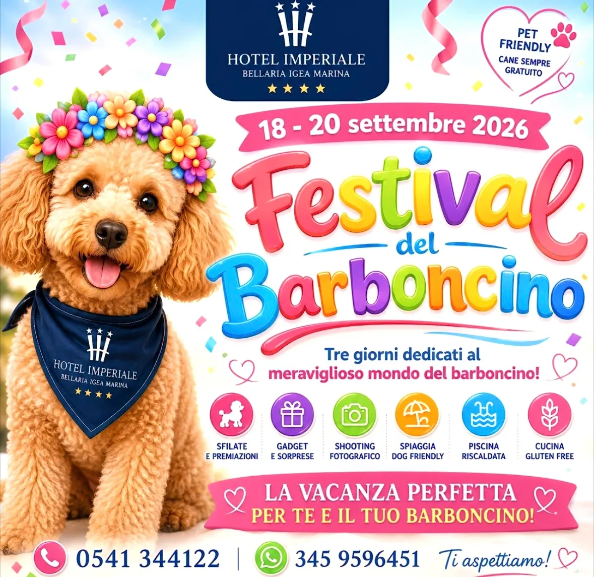 Locandina Festival del Barboncino 2026 a Bellaria Igea Marina (Rimini)