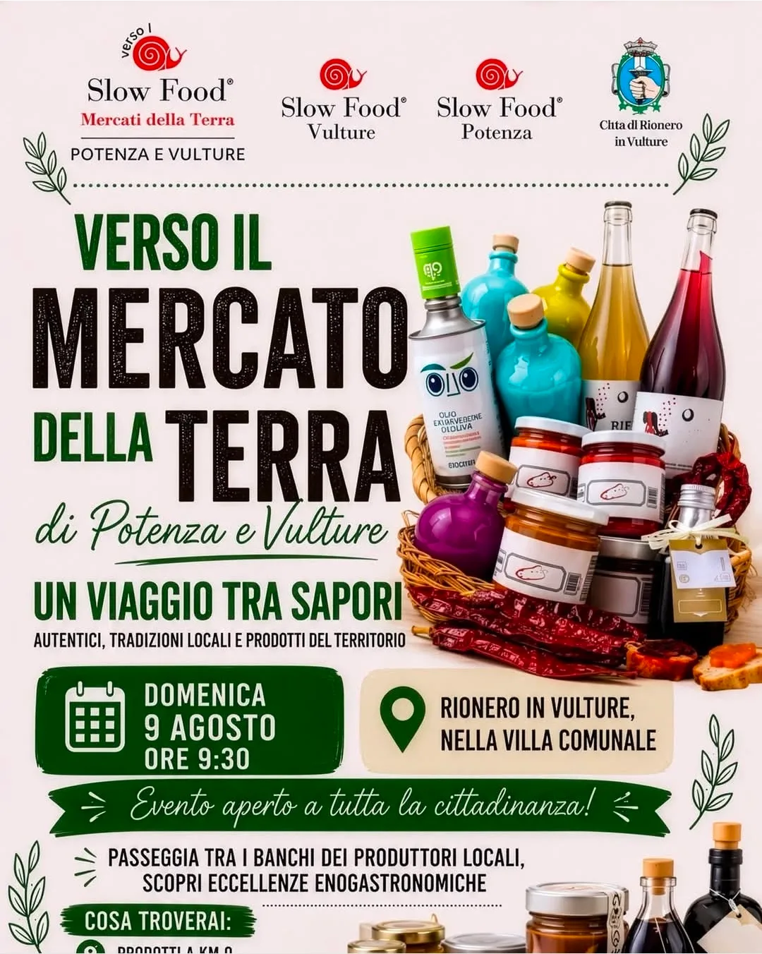 Locandina Verso il Mercato della Terra di Potenza e Vulture 2026 a Rionero in Vulture (Potenza)