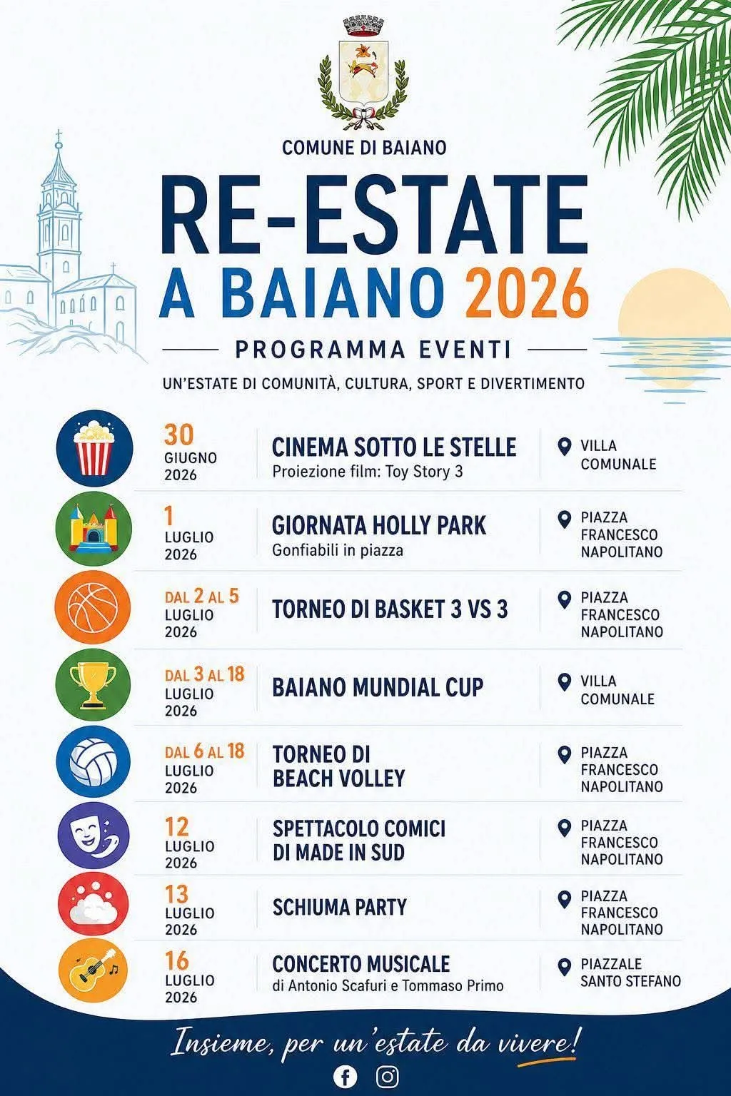Locandina Spettacolo comici di Made in Sud 2026 a Baiano (Avellino)