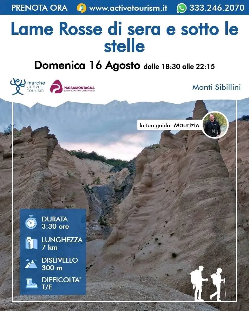 Locandina Lame Rosse di sera e sotto le stelle 2026 a Fiastra (Macerata)