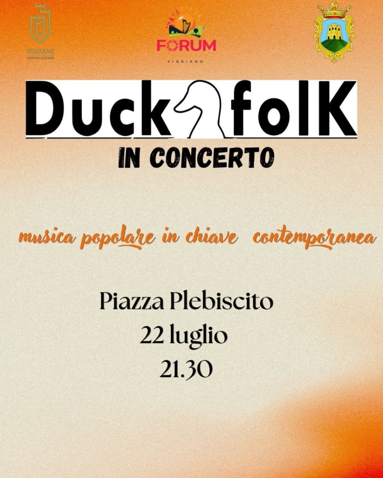 Locandina Duck Folk - Musica popolare 2026 a Viggiano (Potenza)