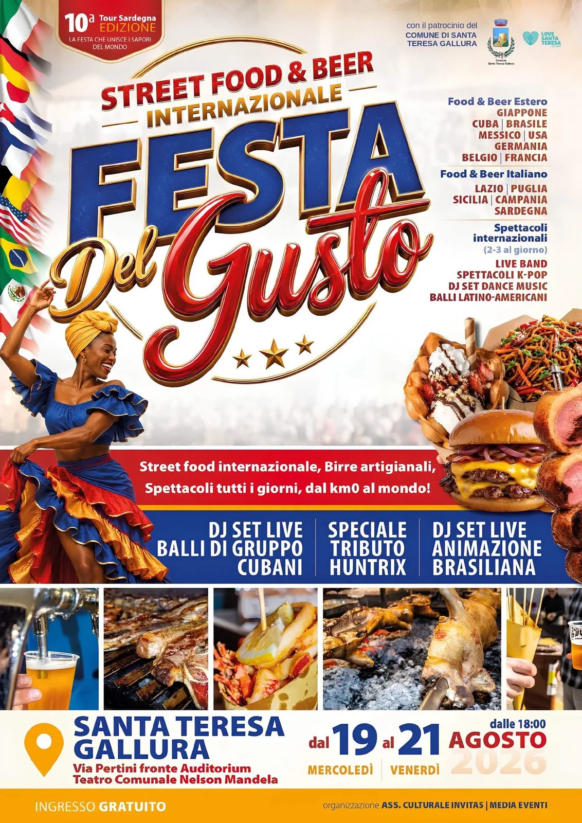 Locandina 10ª Festa del Gusto 2026 a Santa Teresa Gallura (Sassari)