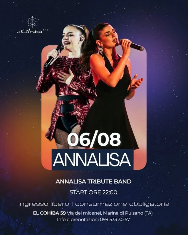 Locandina Annalisa Tribute Band 2026 a Pulsano (Taranto)