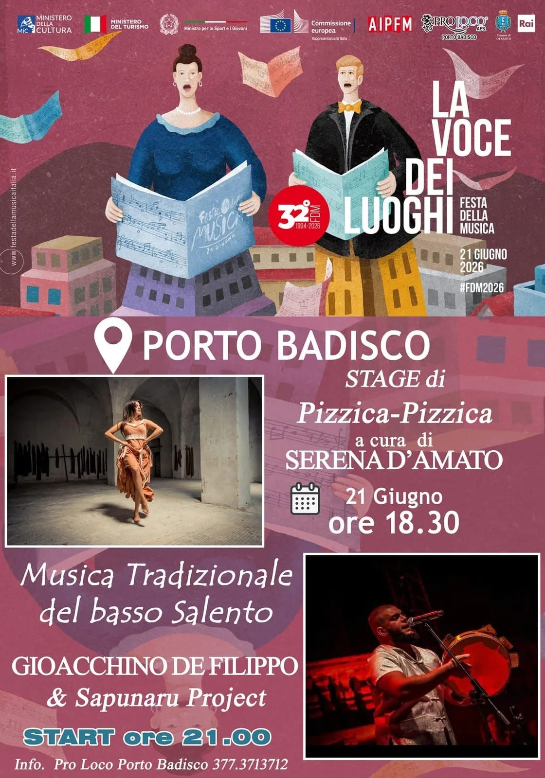 Locandina Festa della Musica 2026 a Otranto (Lecce)
