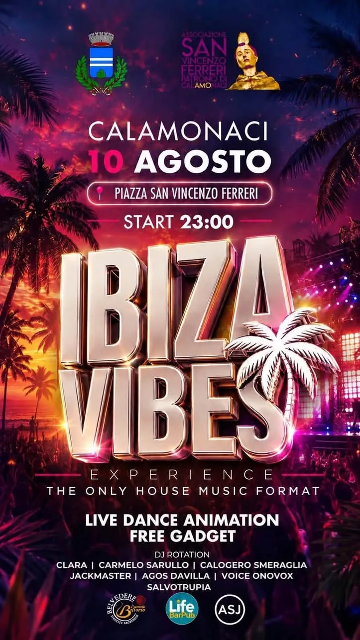 Locandina Ibiza Vibes Experience 2026 a Calamonaci (Agrigento)