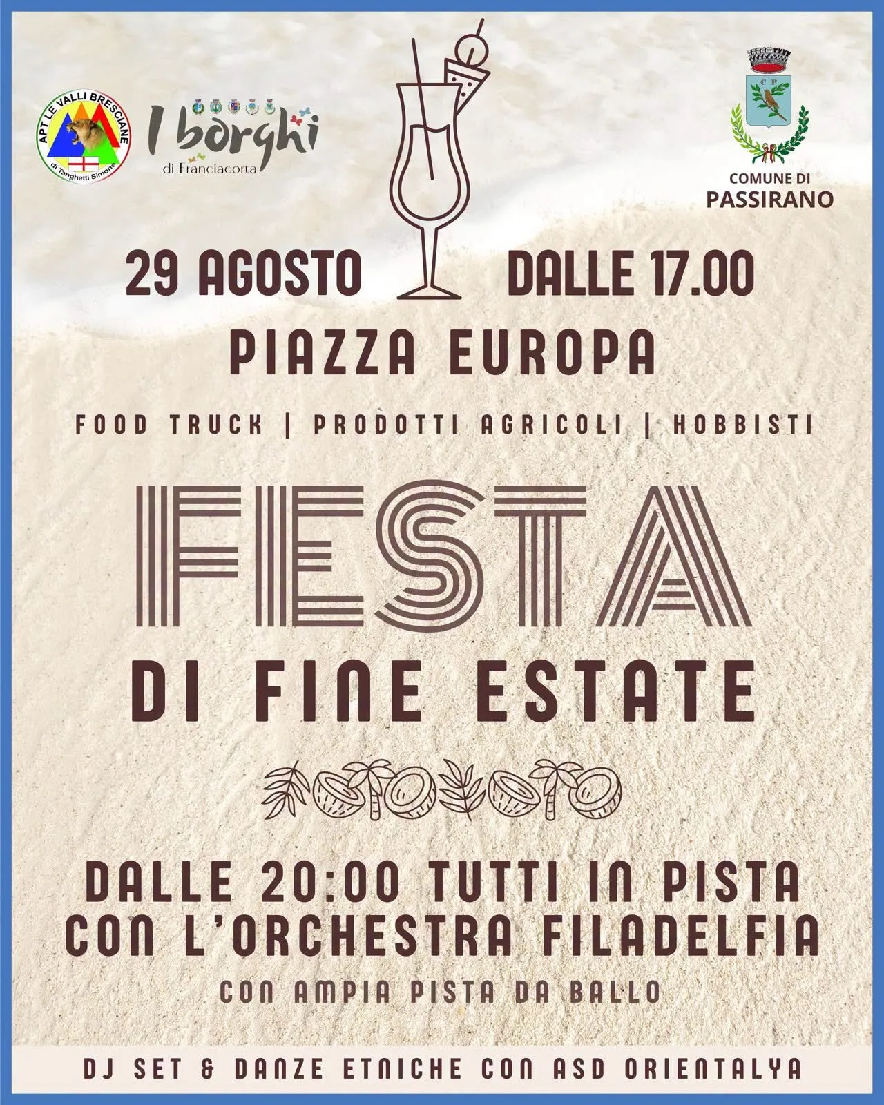 Locandina Festa di Fine Estate 2026 a Passirano (Brescia)