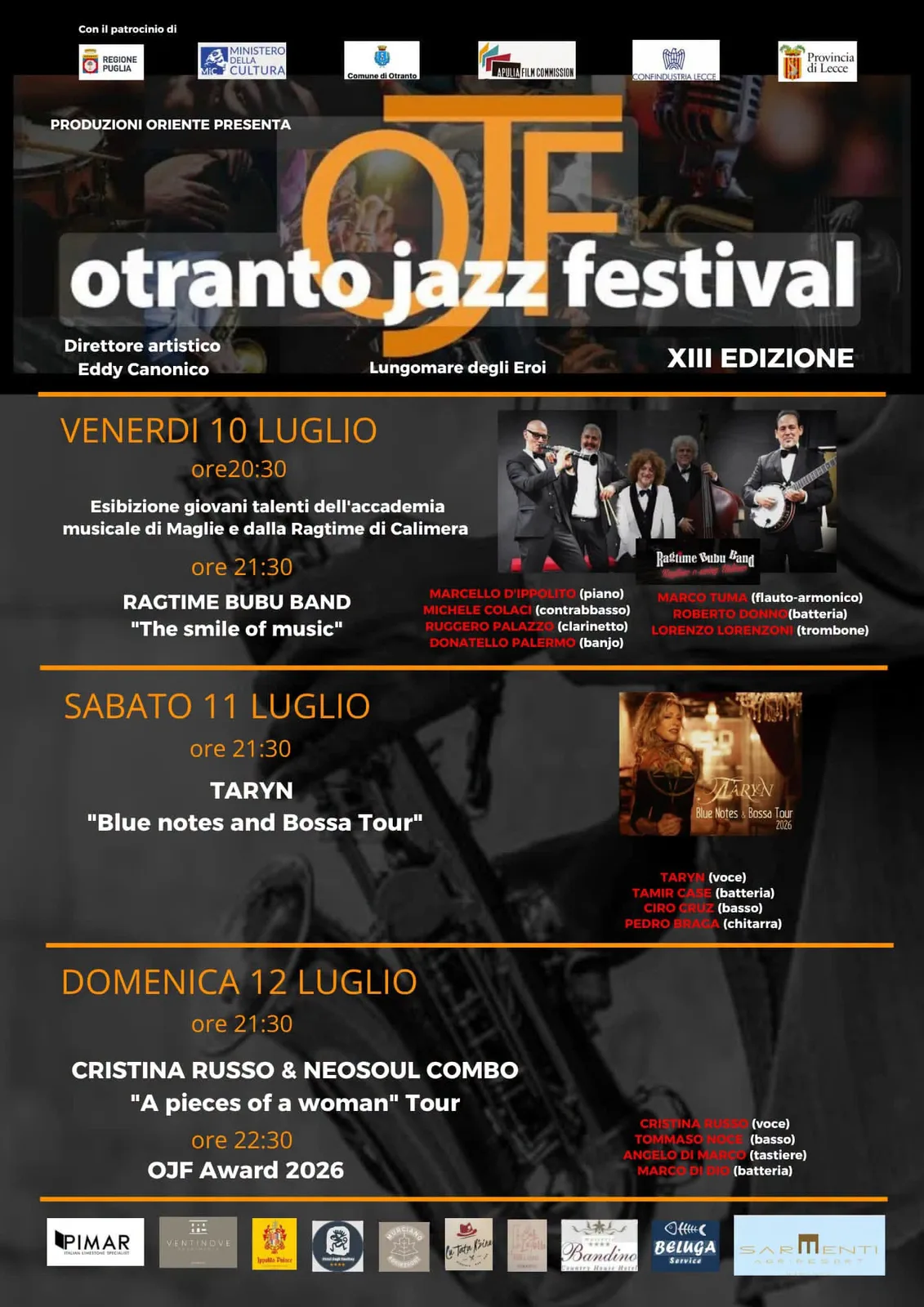 Locandina Otranto Jazz Festival — XIII Ed. 2026 a Otranto (Lecce)