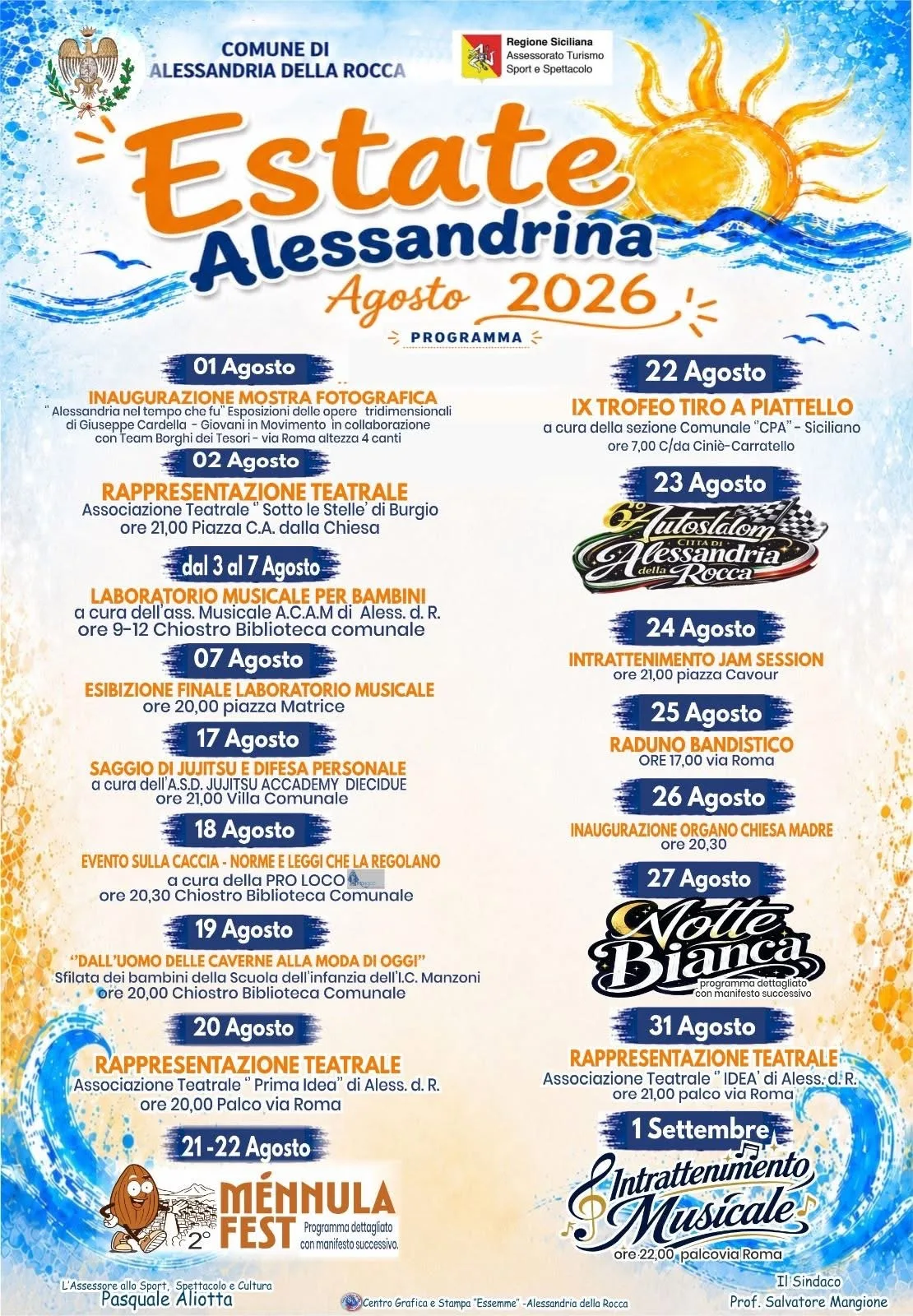 Locandina Jam Session 2026 a Alessandria della Rocca (Agrigento)
