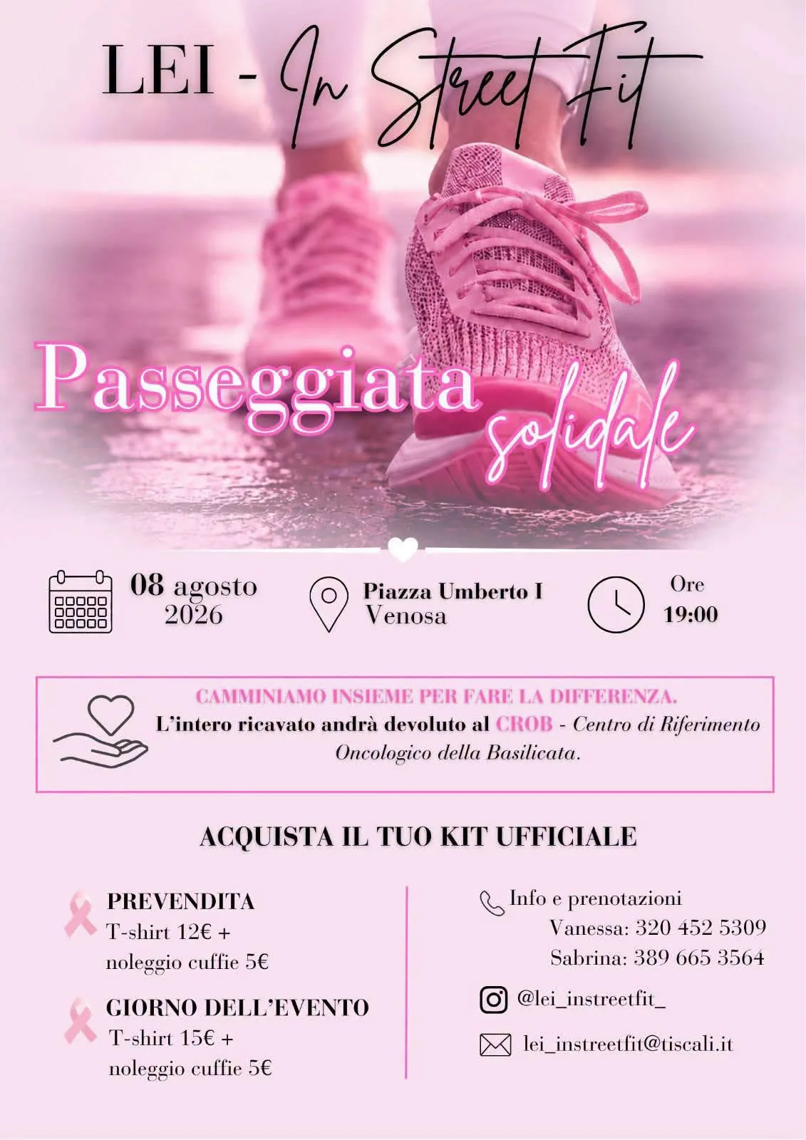 Locandina LEI - In Street Fit Passeggiata solidale 2026 a Venosa (Potenza)