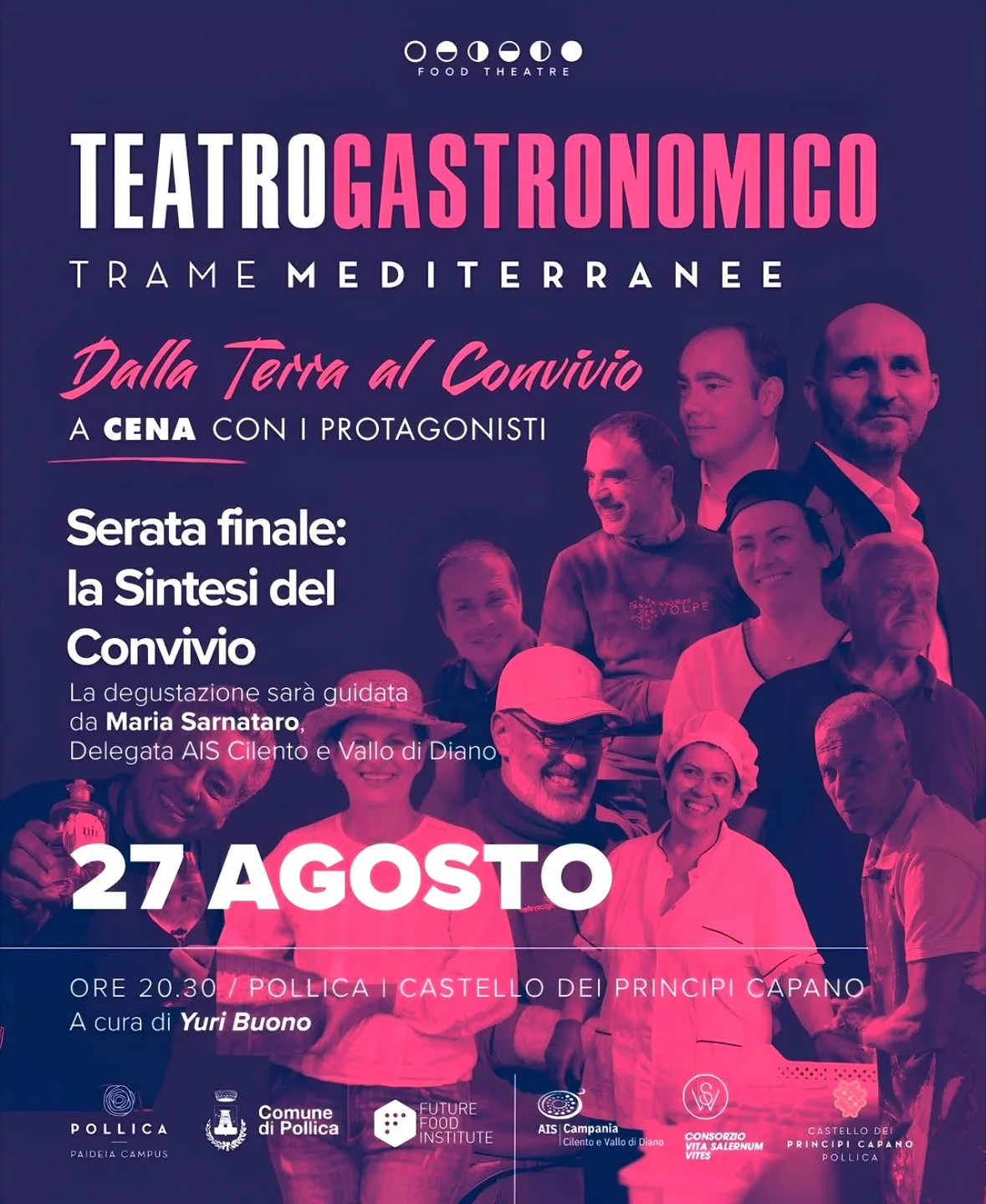 Locandina Teatro Gastronomico 2026 - Trame Mediterranee a Pollica a Pollica (Salerno)