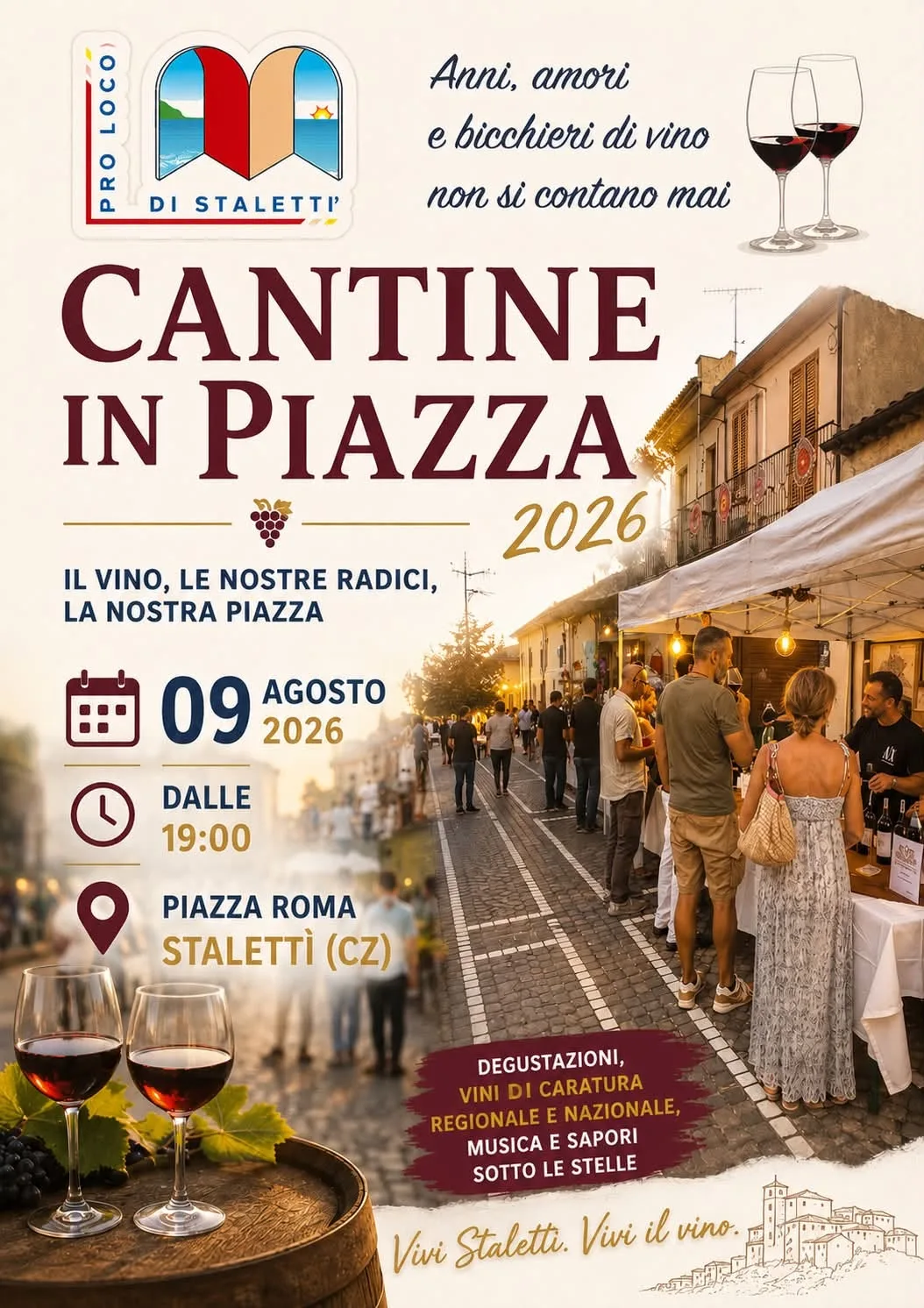 Locandina Cantine in Piazza 2026 a Stalettì (Catanzaro)