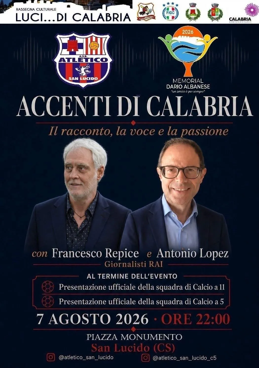 Locandina Rassegna Culturale Luci...di Calabria 2026 a San Lucido (Cosenza)