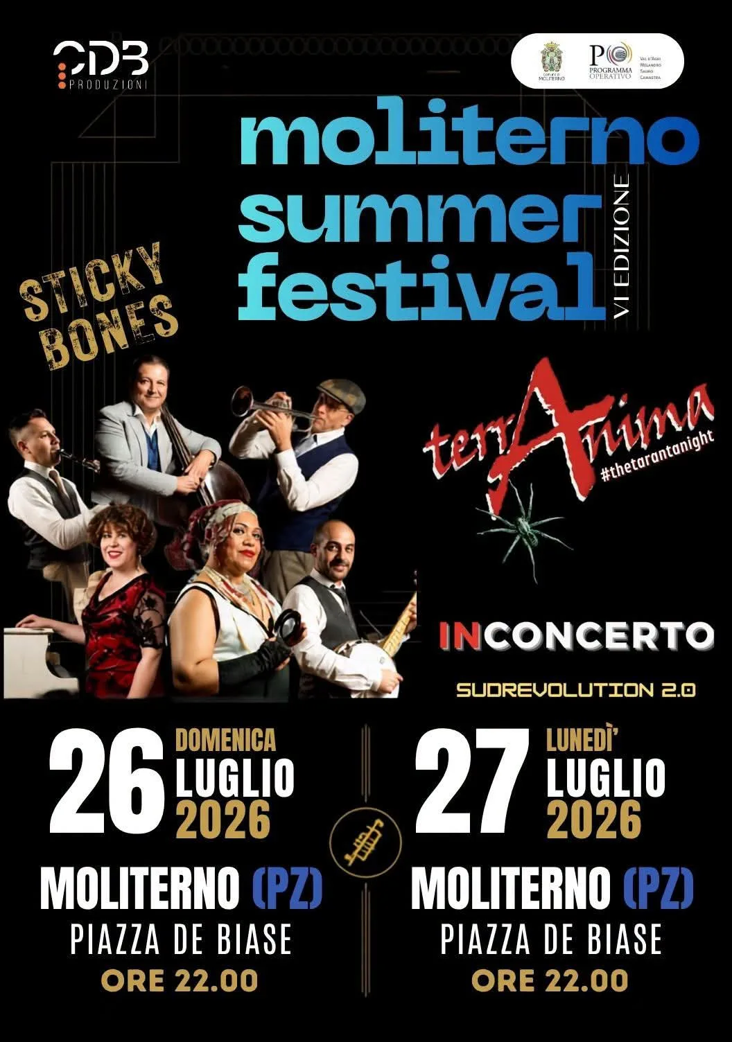 Locandina Moliterno Summer Festival VI Edizione 2026 a Moliterno (Potenza)