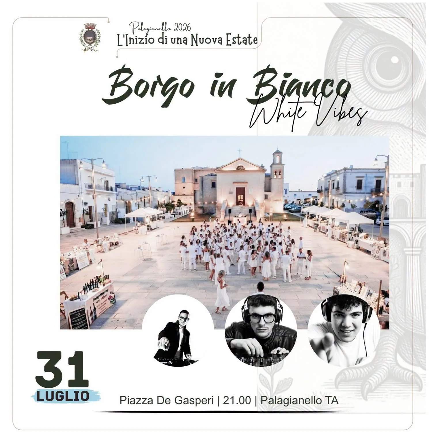 Locandina Borgo in Bianco White Vibes 2026 a Palagianello (Taranto)