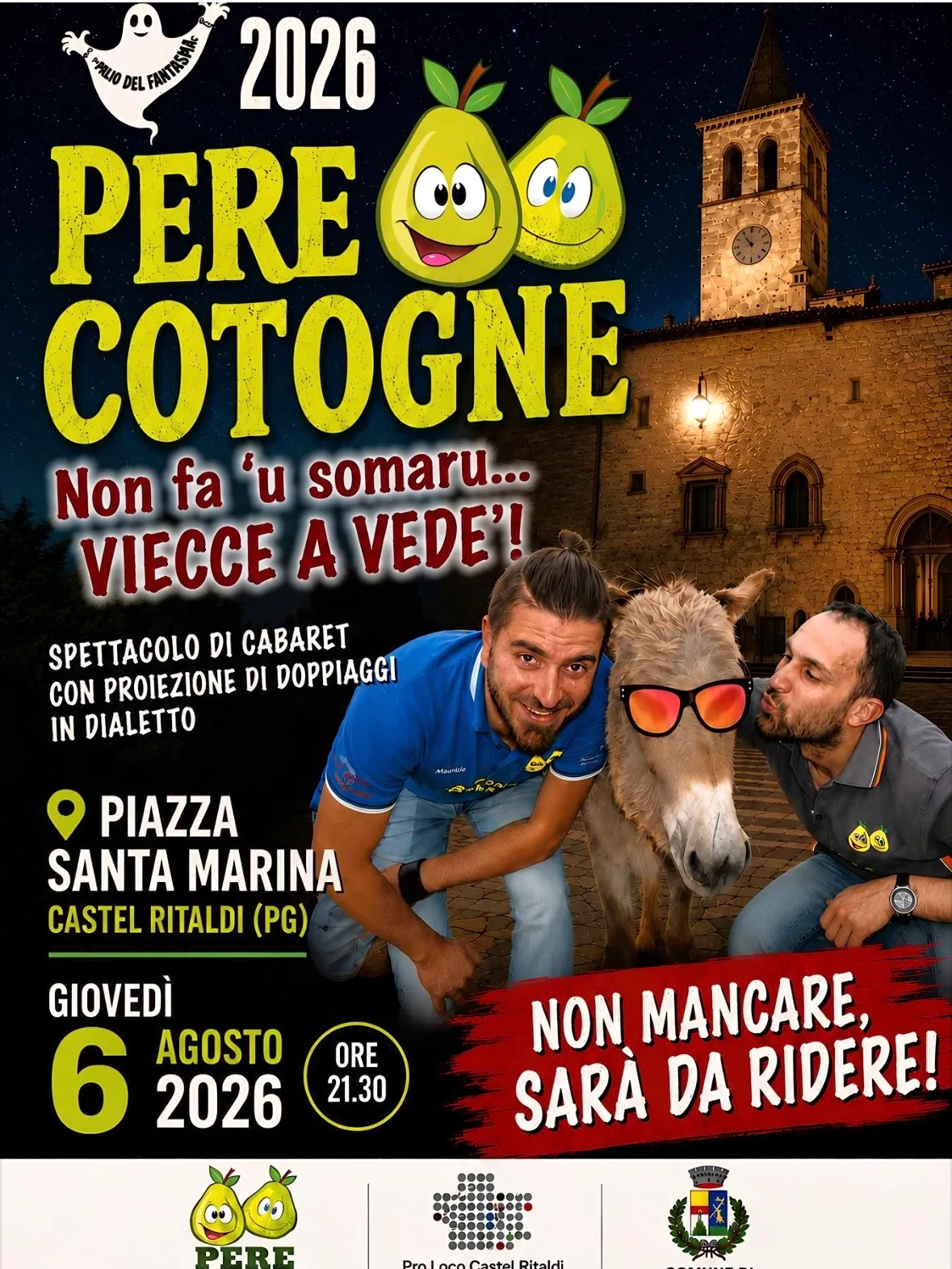Locandina Palio del Fantasma 2026 - Pere o Cotogne a Castel Ritaldi (Perugia)