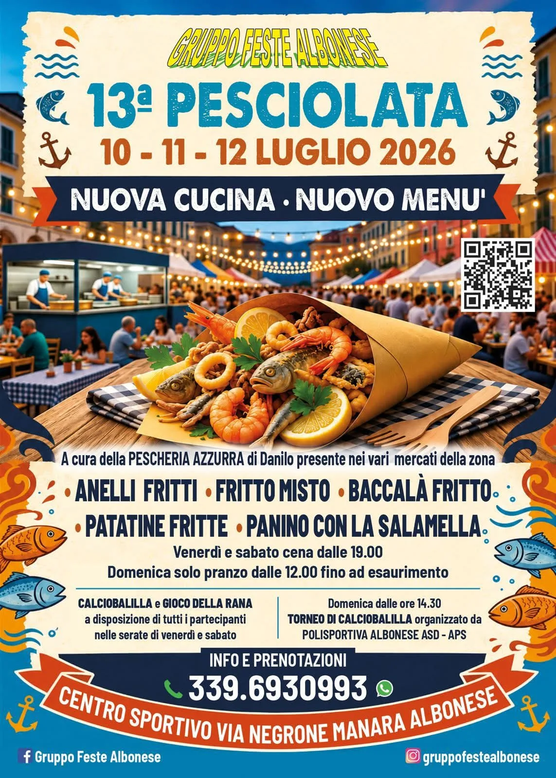 Locandina 13ª Pesciolata 2026 a Albonese (Pavia)