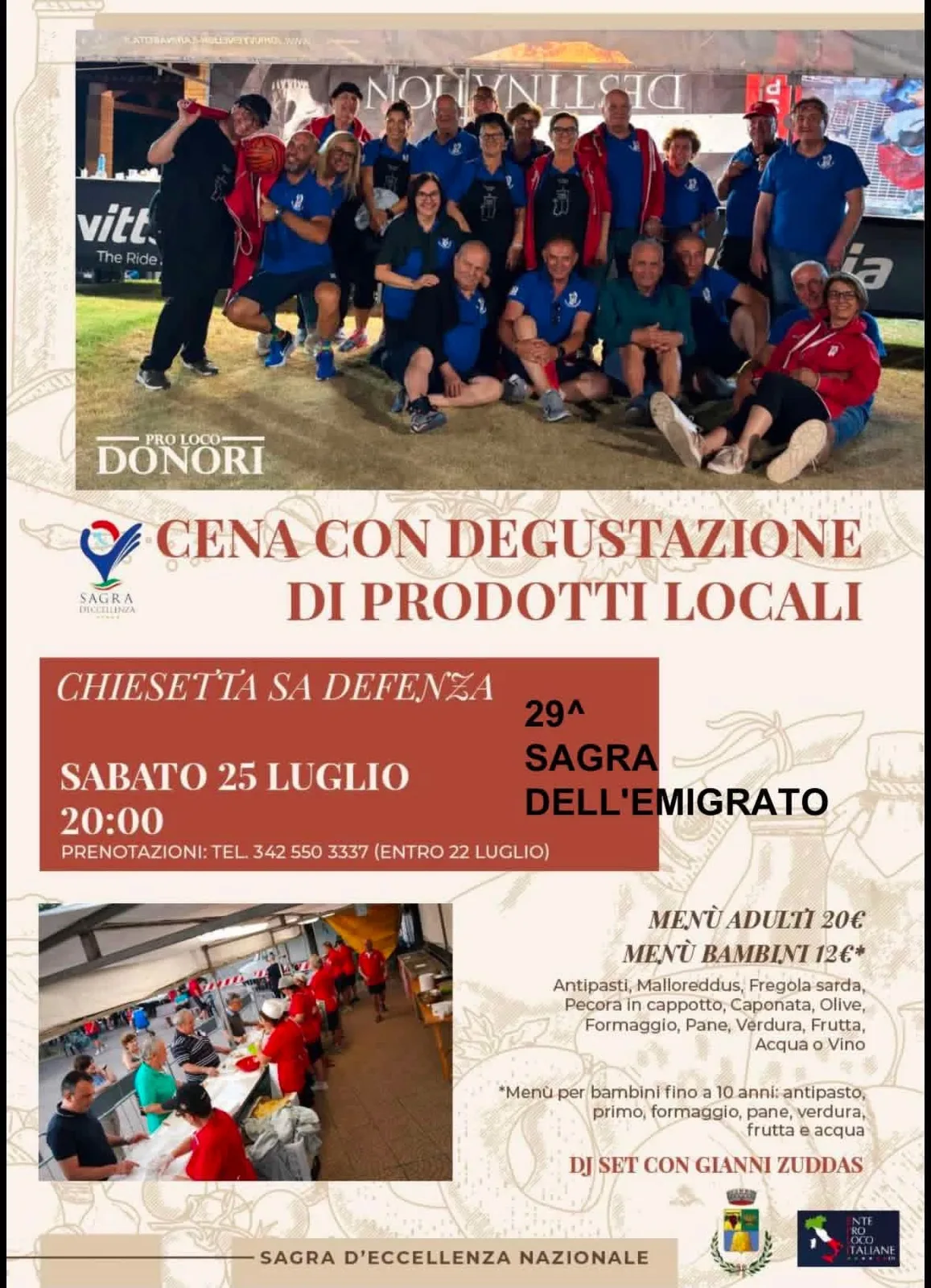 Locandina 29ª Sagra dell'Emigrato 2026 a Donori (Sud sardegna)