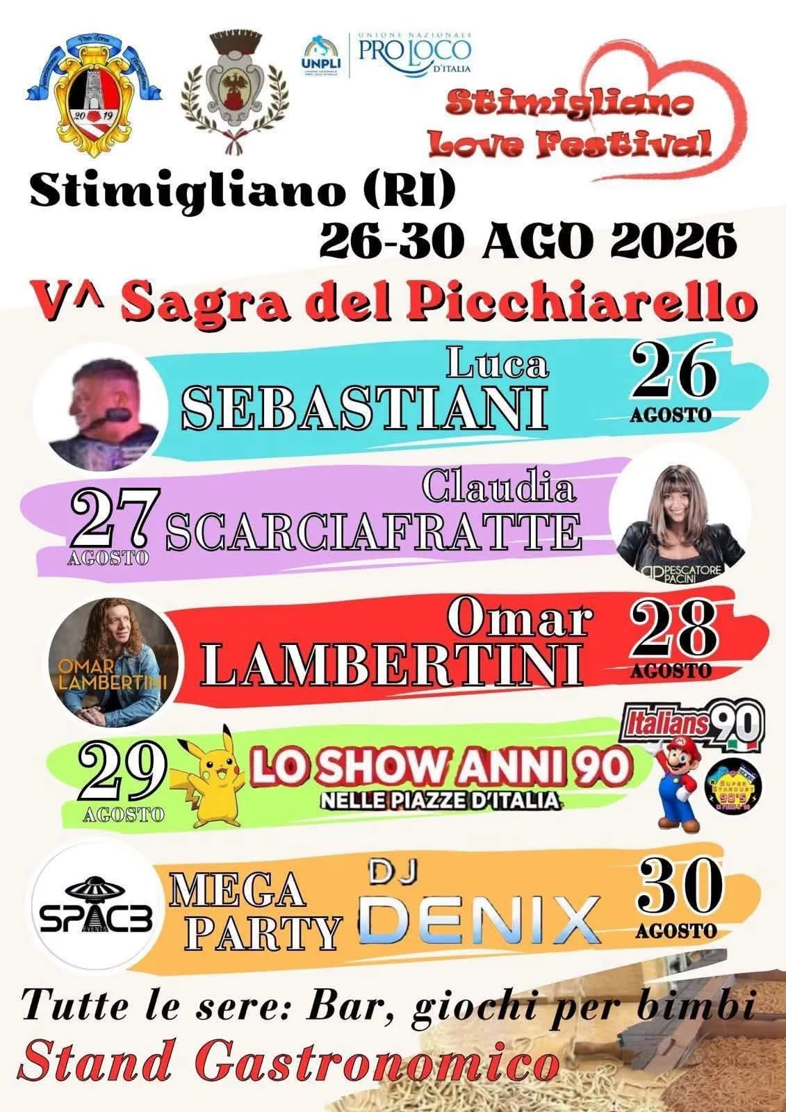 Locandina 5ª Sagra del Picchiarello 2026 a Stimigliano (Rieti)