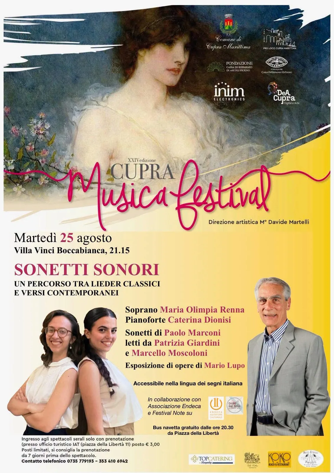 Locandina XXIV Edizione Cupra Musica Festival 2026 a Cupra Marittima (Ascoli Piceno)