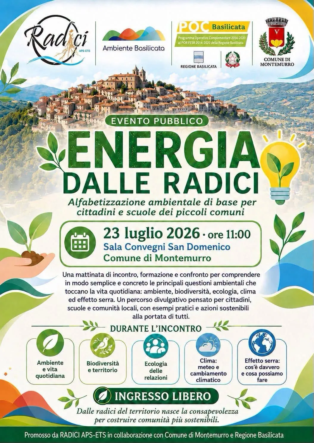 Locandina Energia dalle Radici 2026 a Montemurro (Potenza)