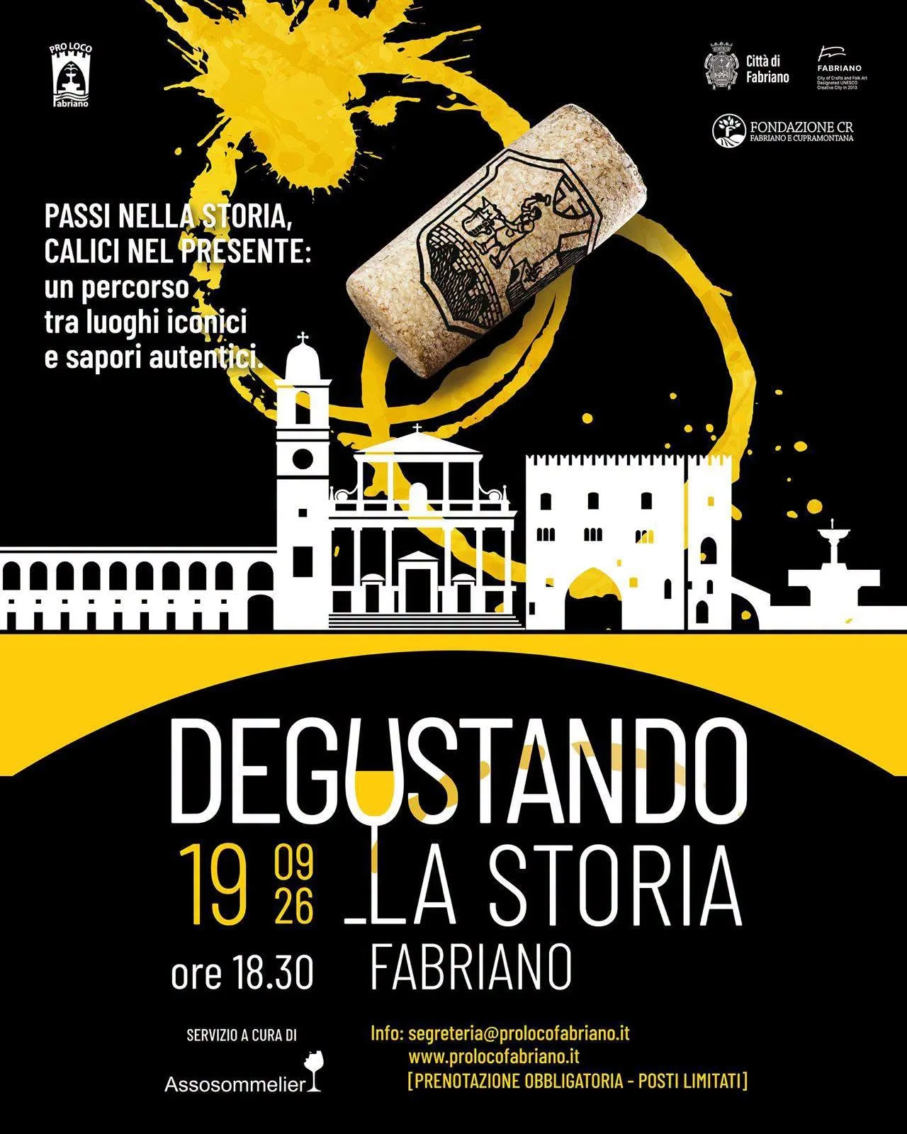 Locandina Degustando la Storia 2026 a Fabriano a Fabriano (Ancona)