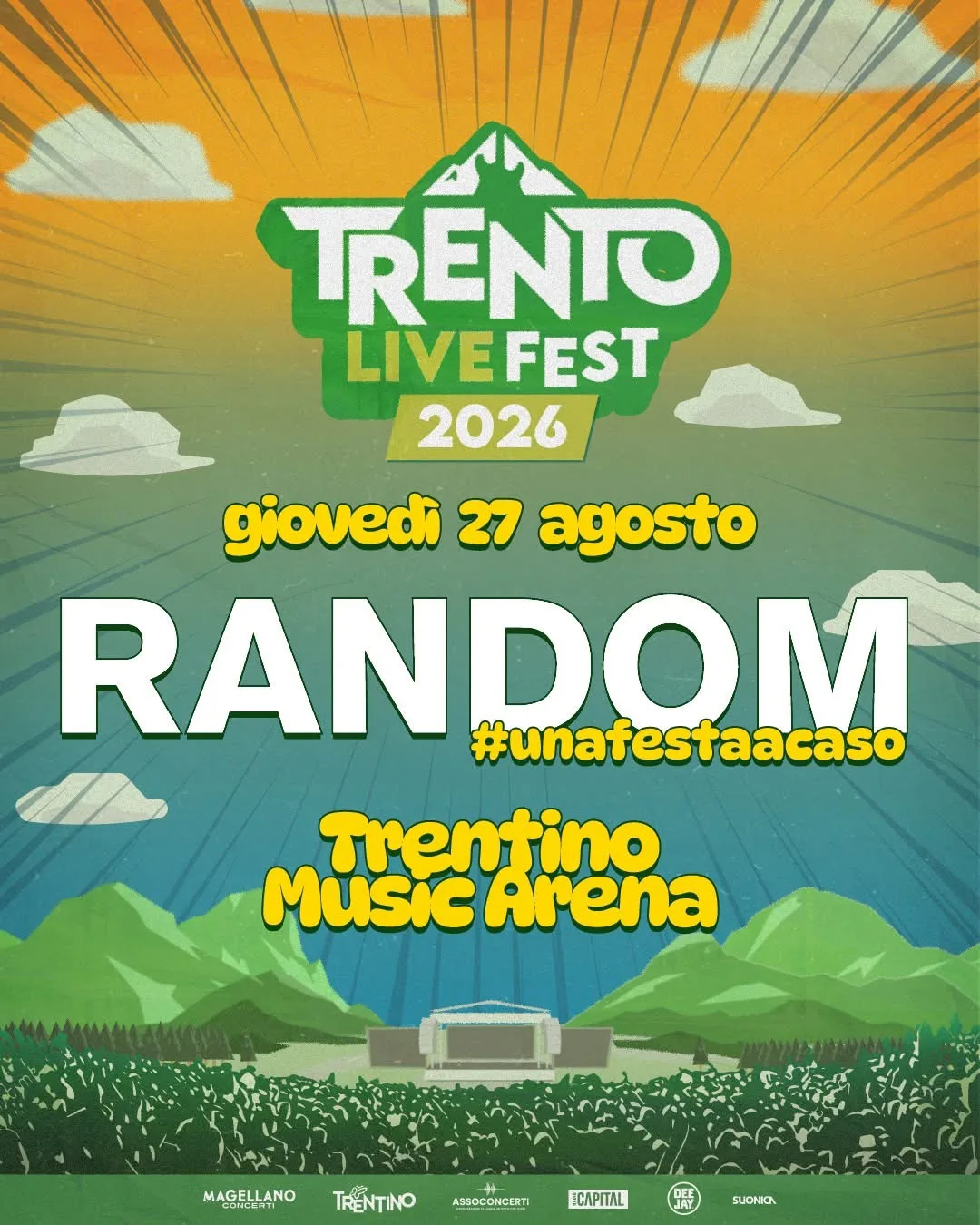 Locandina Trento Live Fest 2026 - RANDOM #unafestaacaso a Trento (Trento)