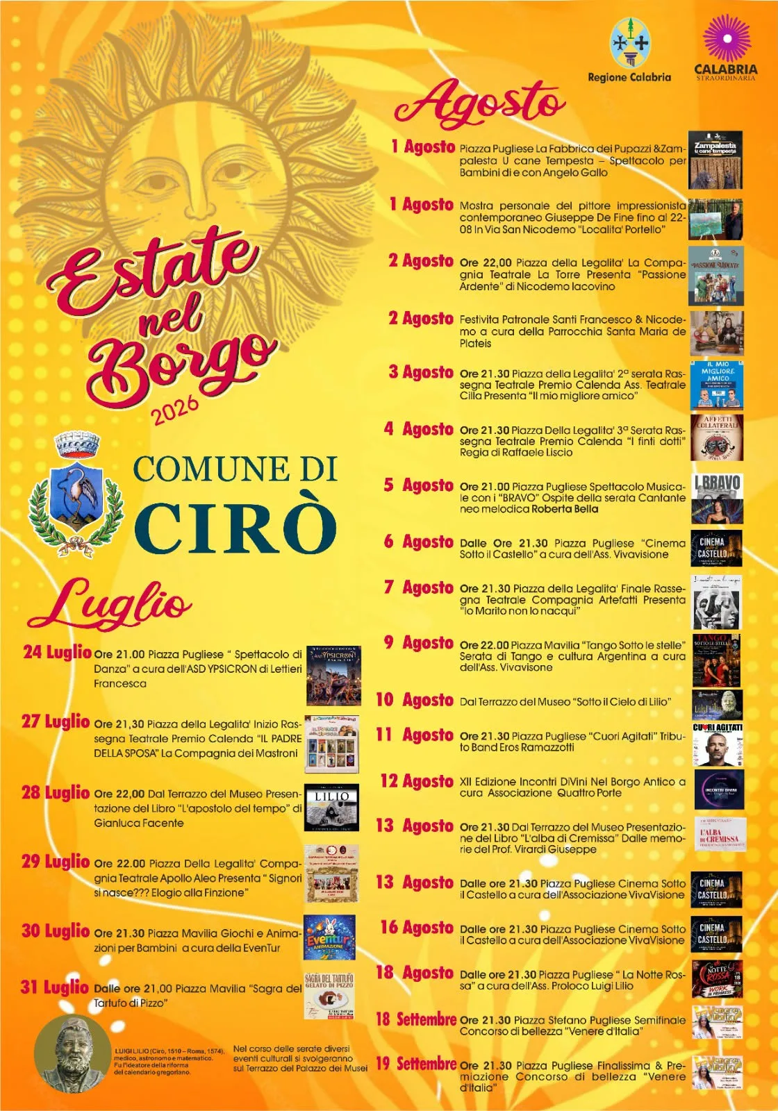 Locandina 12ª Incontri DiVini nel Borgo Antico 2026 a Cirò (Crotone)