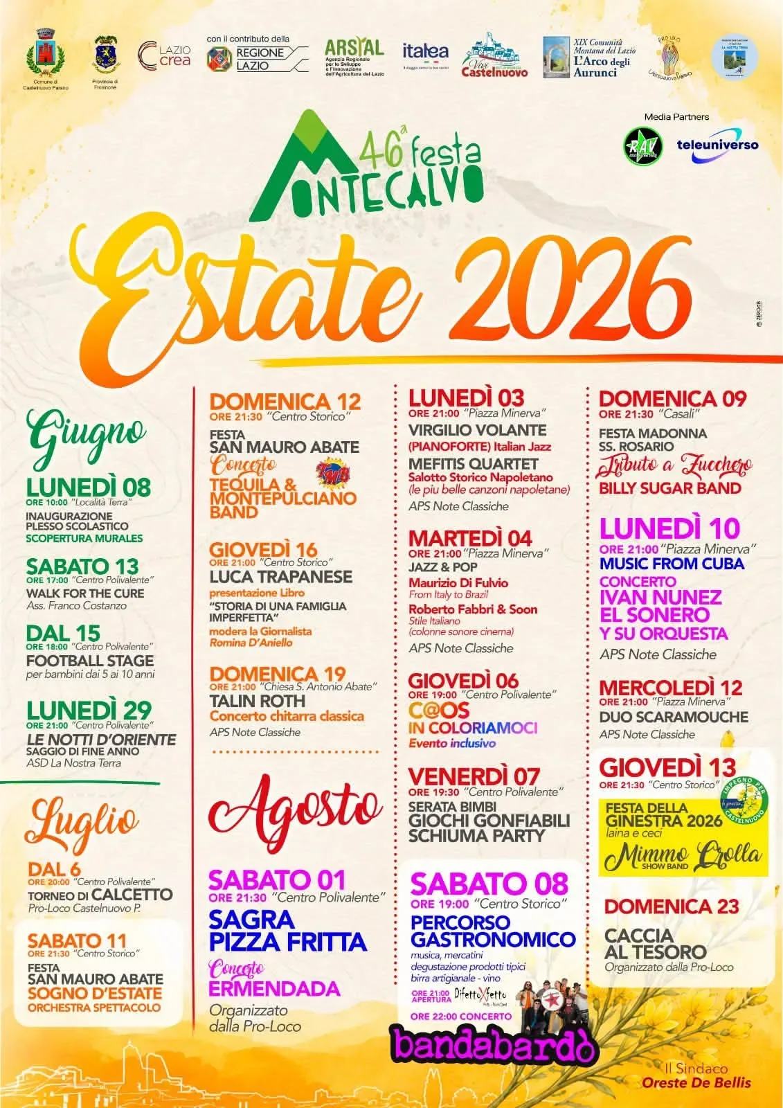 Locandina Caccia al Tesoro — 46ª Festa Montecalvo 2026 a Castelnuovo Parano (Frosinone)