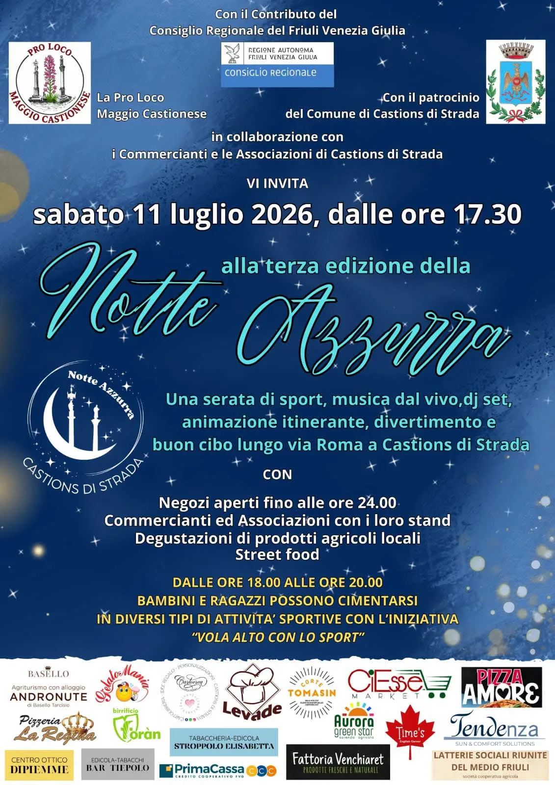3ª Notte Azzurra 2026 a Castions di Strada