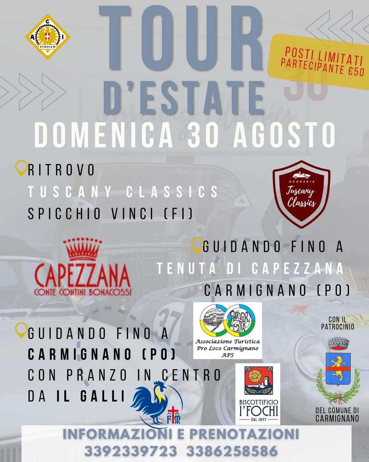 Locandina Tour d'Estate 2026 a Carmignano (Prato)