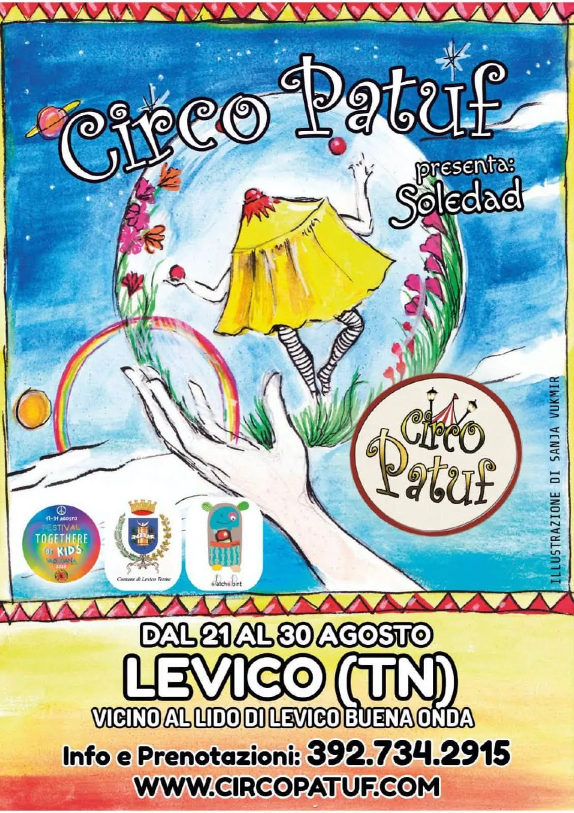 Locandina Circo Patuf presenta Soledad 2026 a Levico Terme (Trento)